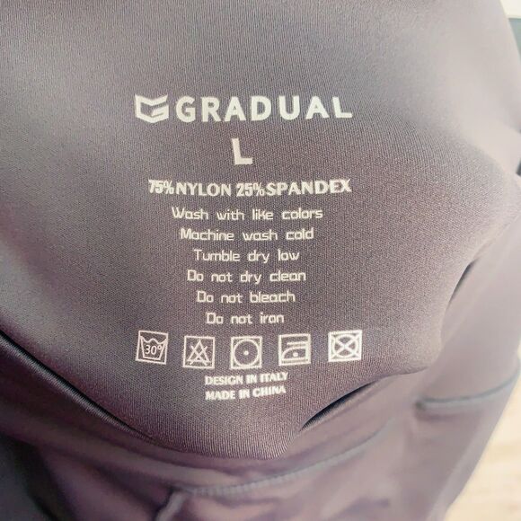 Gradual Joggers Large Gray Pants Lounge Activewear Athleisure Comfy Tapered Legs - Picture 3 of 4